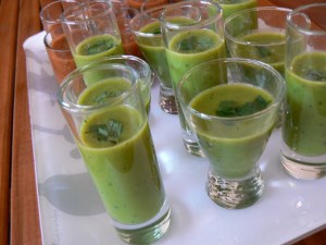 Velouté petits pois menthe