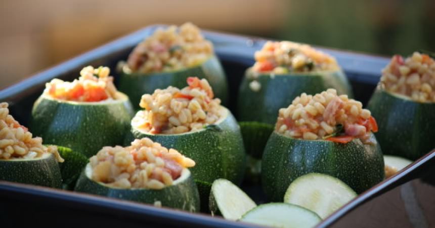 Courgettes farcies au blé Courgettes farcies au blé