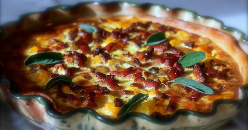 Tarte potiron & chataignes à la sauge Tarte potiron & chataignes à la sauge