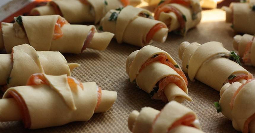 Croissants au saumon Croissants au saumon