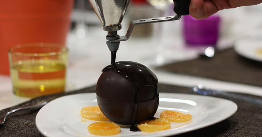 Sphère éphémère au chocolat Sphère éphémère au chocolat