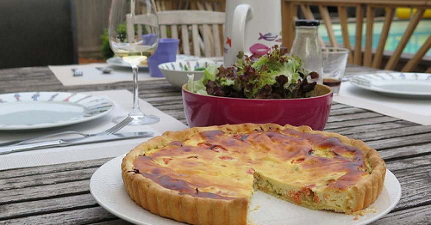 Tarte saumon, ricotta & chou pointu Tarte saumon, ricotta & chou pointu
