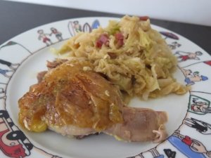 Pintade au chou Pintade au chou