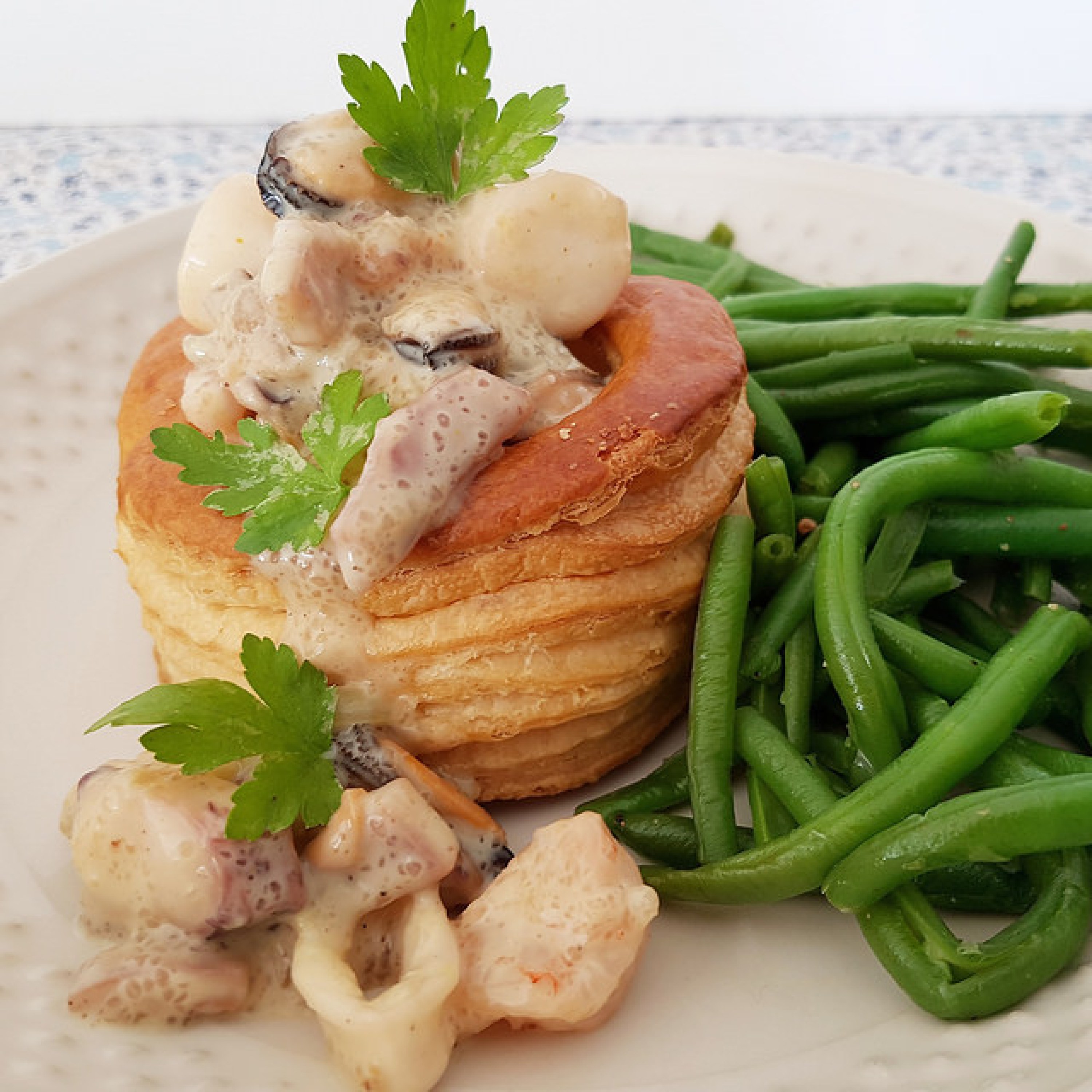 Vol au vent aux fruits de mer