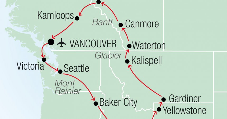 A la découverte des grands espaces, côte Ouest du Canada & des USA A la découverte des grands espaces, côte Ouest du Canada & des USA