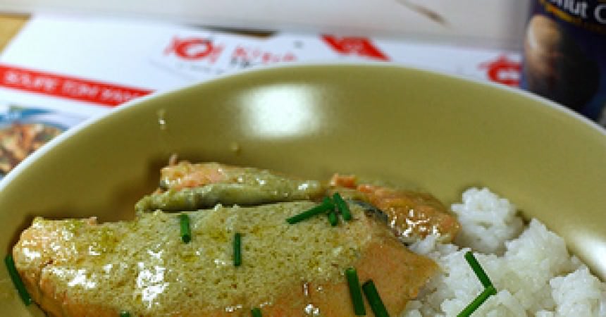 Saumon au curry vert, avec ma box Kitchen Trotter Saumon au curry vert, avec ma box Kitchen Trotter