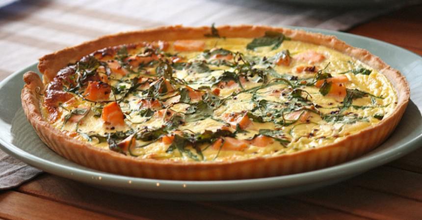 Tarte saumon, roquette & ricotta Tarte saumon, roquette & ricotta