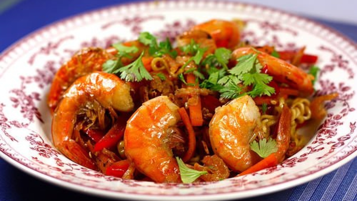 Bami Goreng Nouilles Sautees Aux Crevettes Audrey Cuisine