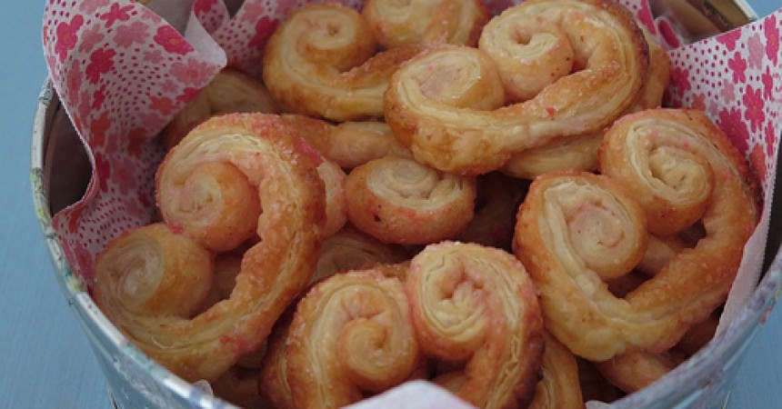 Palmiers aux pralines roses Palmiers aux pralines roses