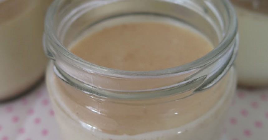 Yaourt maison au lait de soja à la vanille & purée d’amandes Yaourt maison au lait de soja à la vanille & purée d’amandes