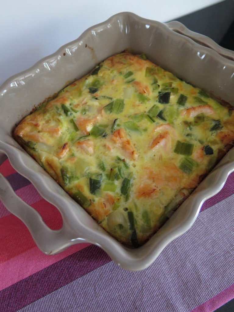 clafoutis saumon poireaux