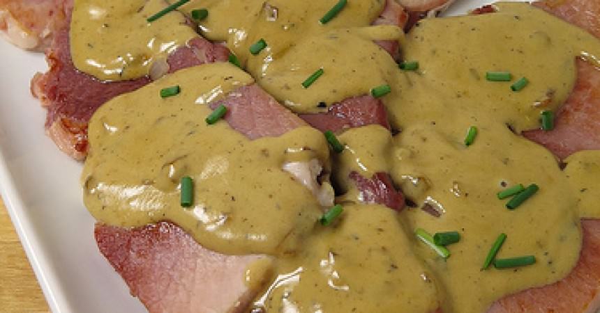 Jambon blanc grillé, sauce au Porto Jambon blanc grillé, sauce au Porto