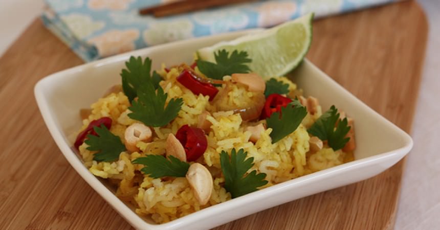 Riz aux épices indiennes et noix de cajou Riz aux épices indiennes et noix de cajou