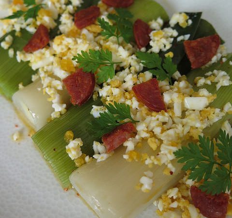 pic Presentation Poireaux Vinaigrette vinaigrette au chorizo