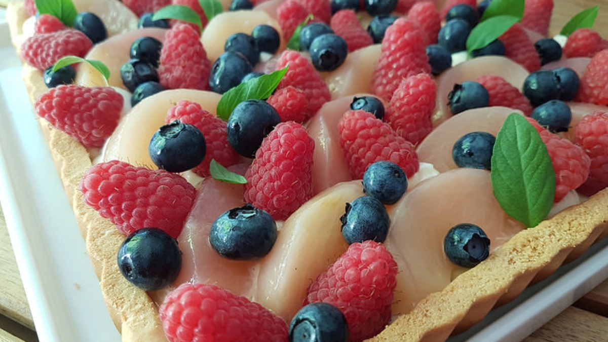 Tarte Aux Peches Fruits Rouges Audrey Cuisine Tarte Aux Peches Fruits Rouges Audrey Cuisine