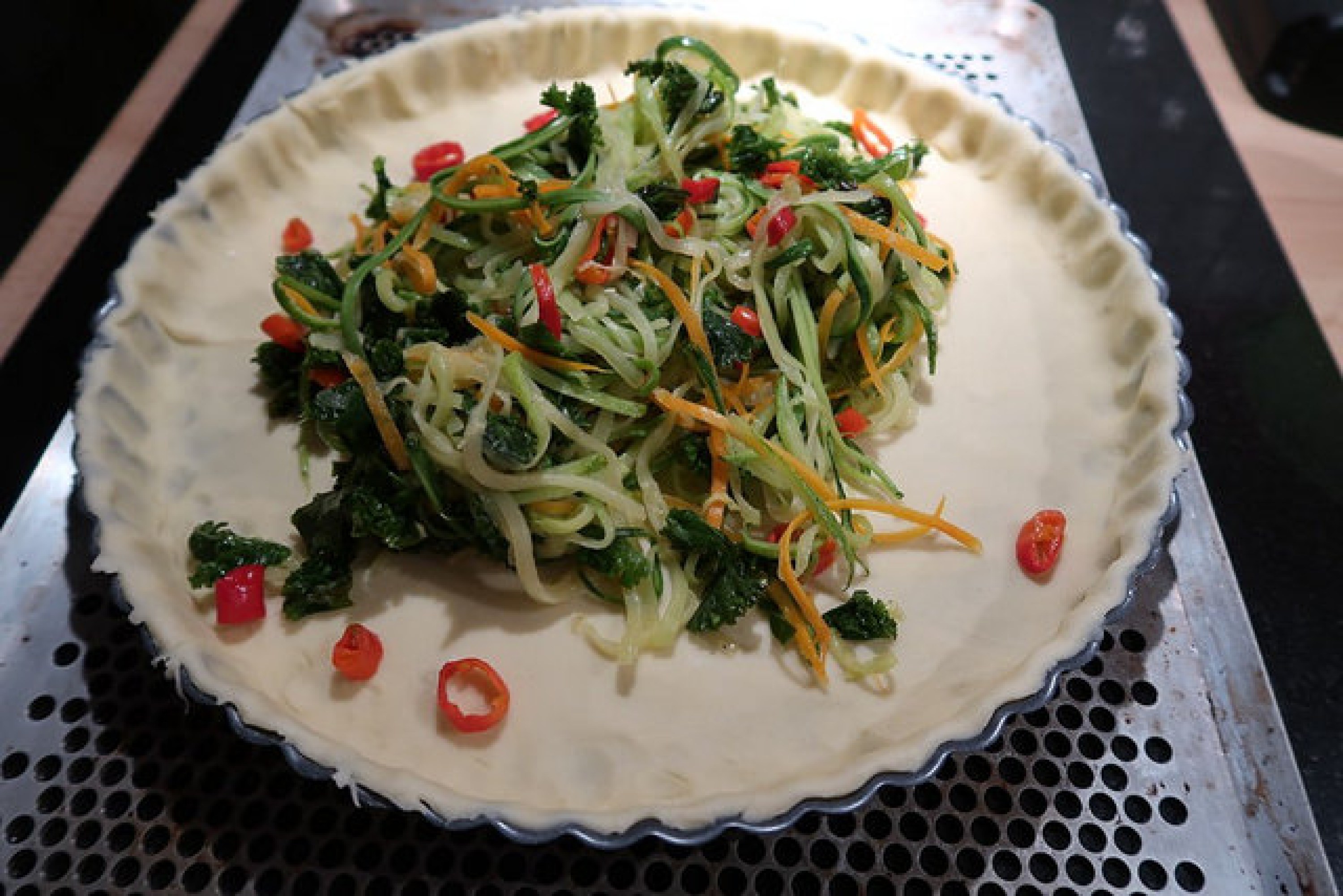 Tarte aux légumes râpés