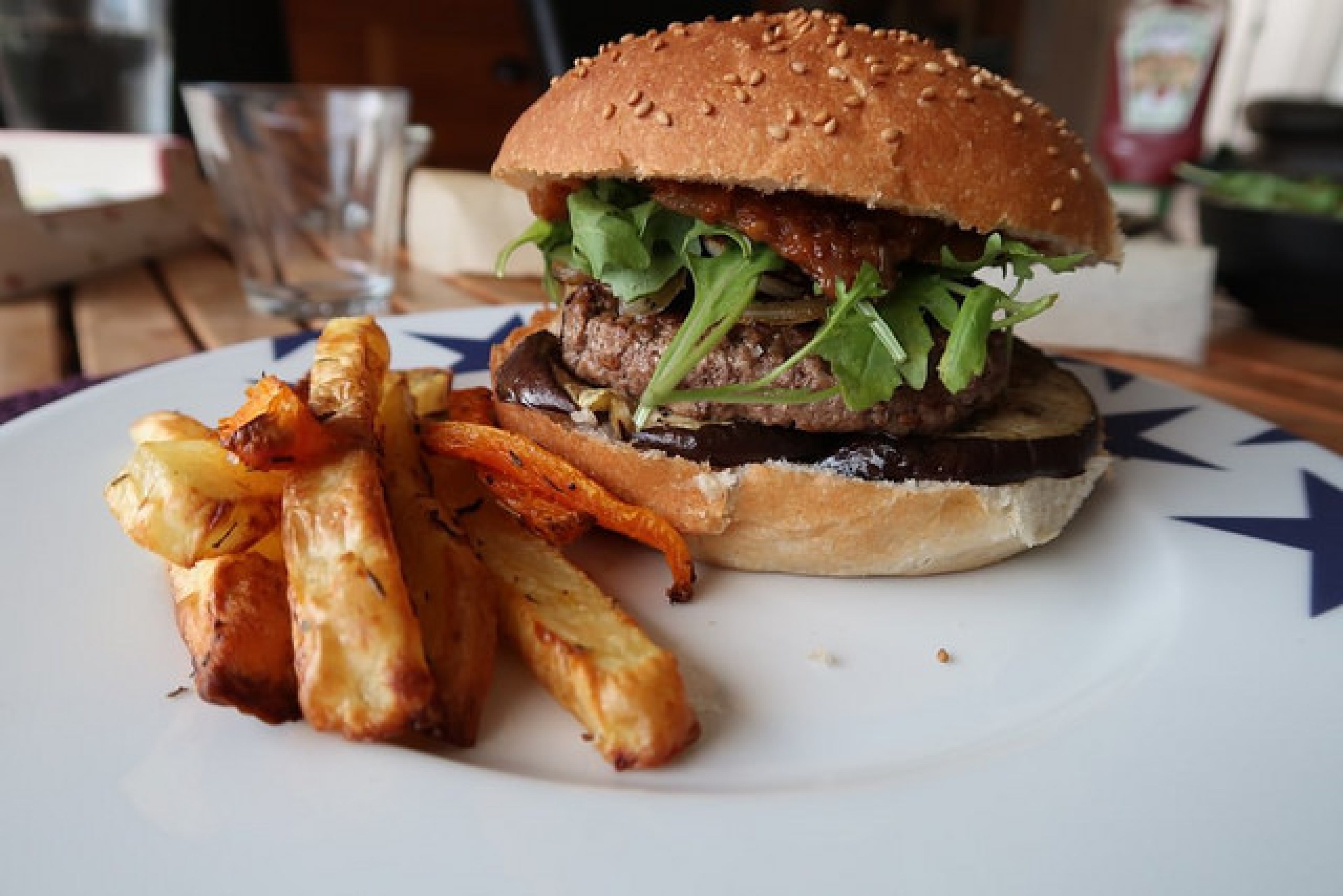 Burger Boeuf Aubergines Ketchup Maison Balsamique Audrey Cuisine