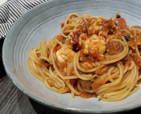 spaghetti au homard