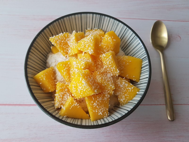 Mon petit déjeuner mangue & coco [recette ww]