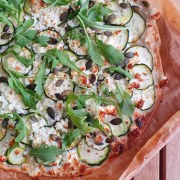 pizza courgette feta