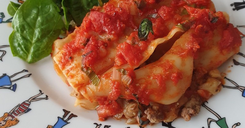 Cannellonis au boeuf et aubergines