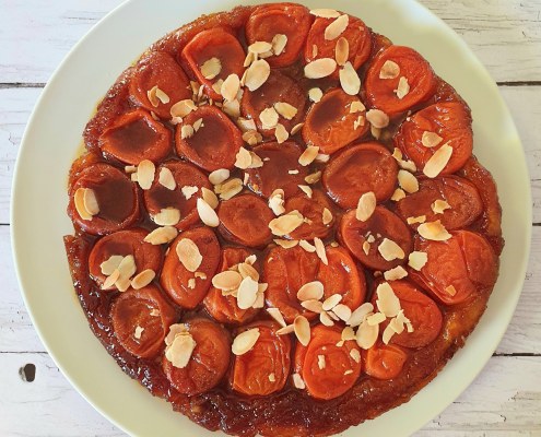 Tatin aux abricots et amandes