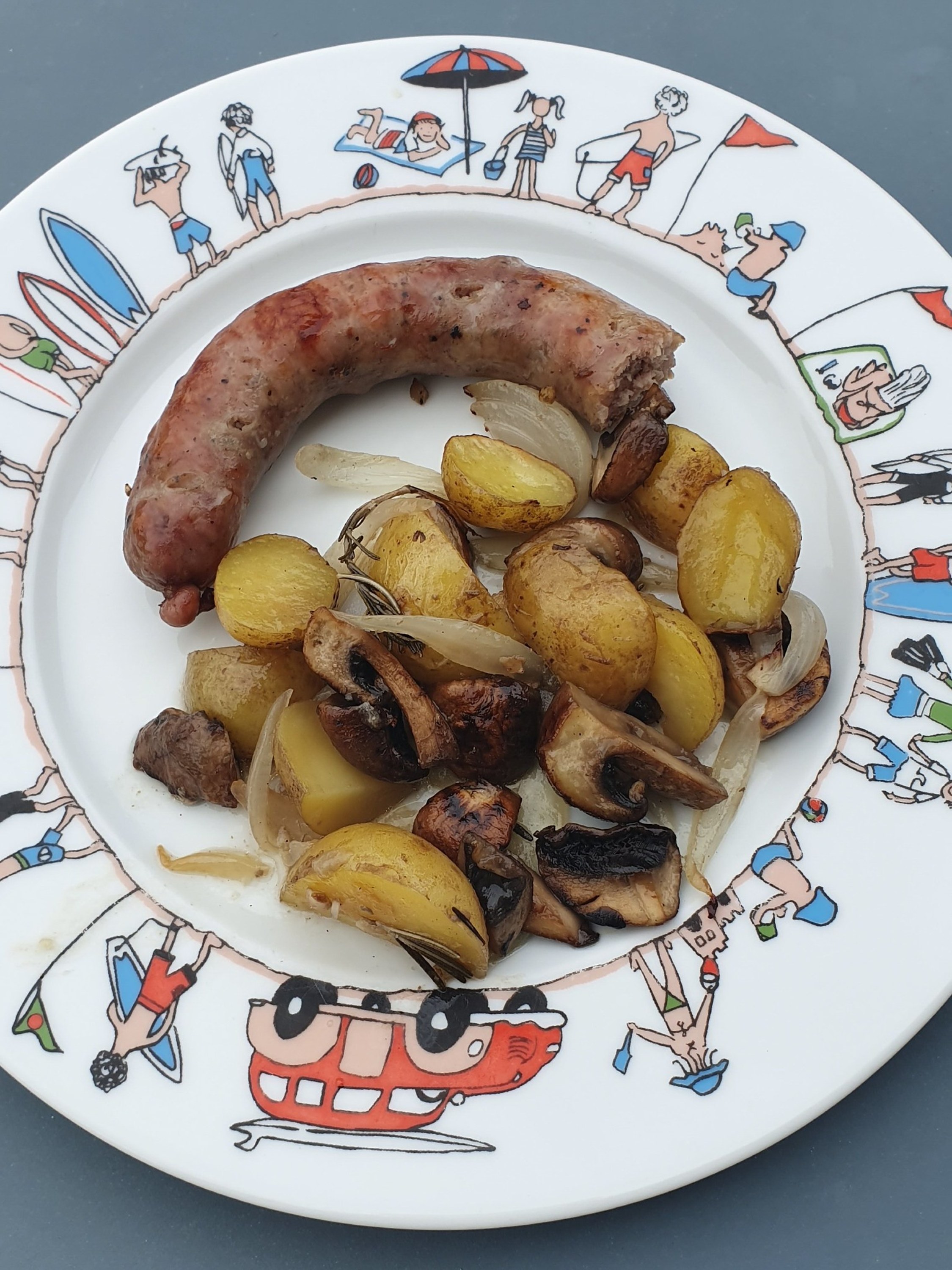 Saucisse De Toulouse Pommes De Terre Et Champignons Audrey Cuisine