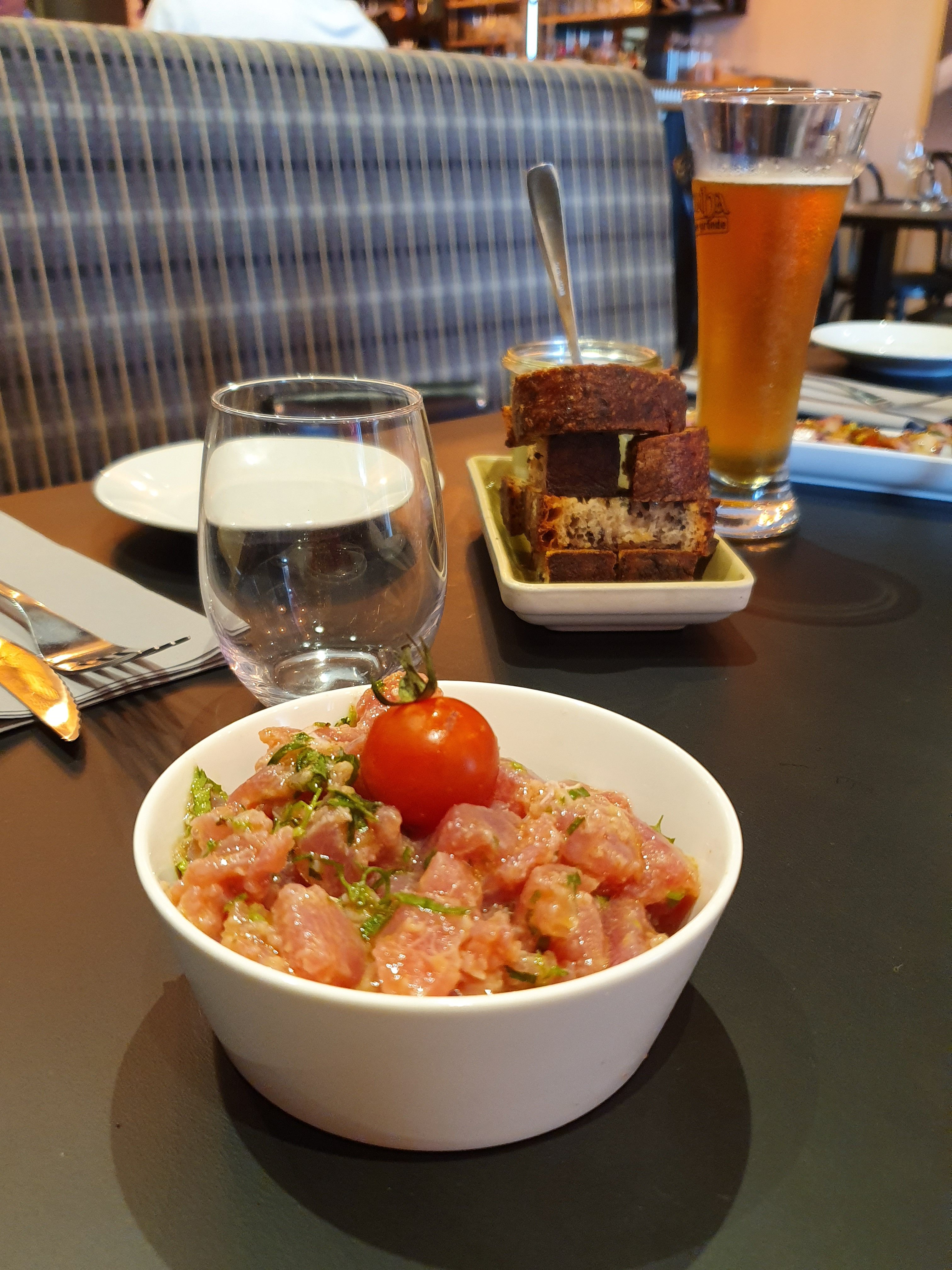 Ceviche de thon à la coriandre et citron vert - Côté Zinc Bordeaux