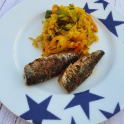 Sardines au cumin, riz aux poivrons