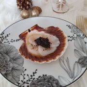 Carpaccio de St Jacques au caviar