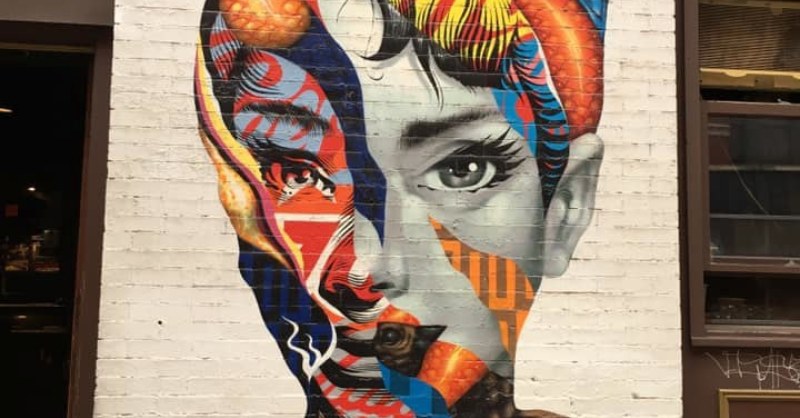 Fresque Audrey NYC Little Italy