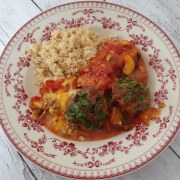 Tajine de boulettes de boeuf aux légumes