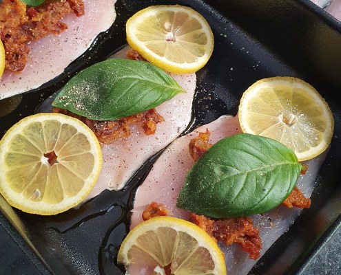 Dorade citron tomate séchée