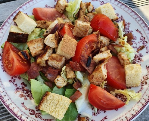 Salade Bacon Laitue Tomate