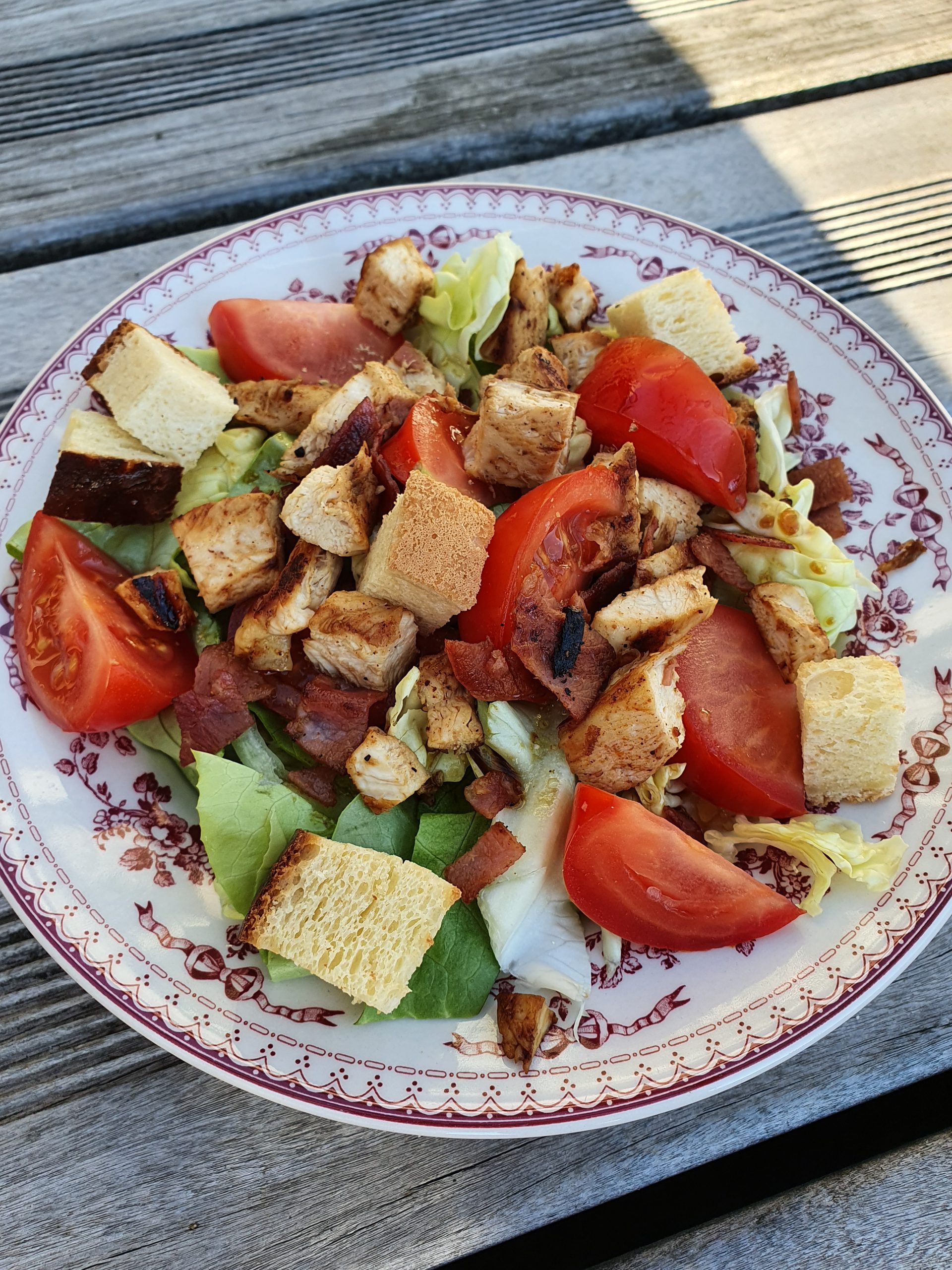 Salade Bacon Laitue Tomate
