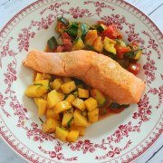 Saumon courgettes au curry