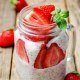 Chia pudding vanille fraise