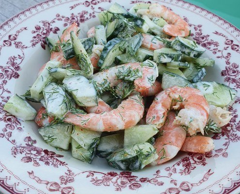 Salade nordique aux crevettes