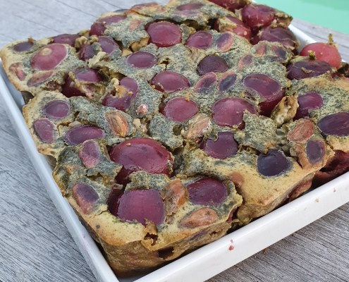 clafoutis cerises thé matcha