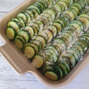 Gratin de courgettes, boeuf et riz