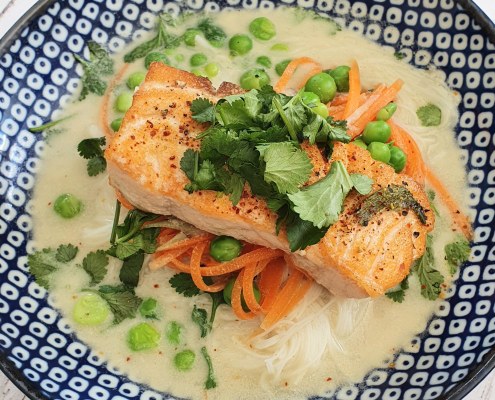 Saumon bouillon thaï