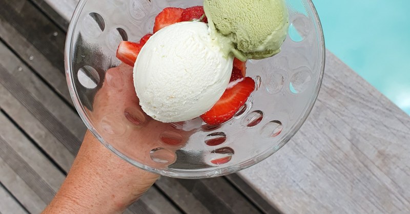 Glace au yaourt citron basilic