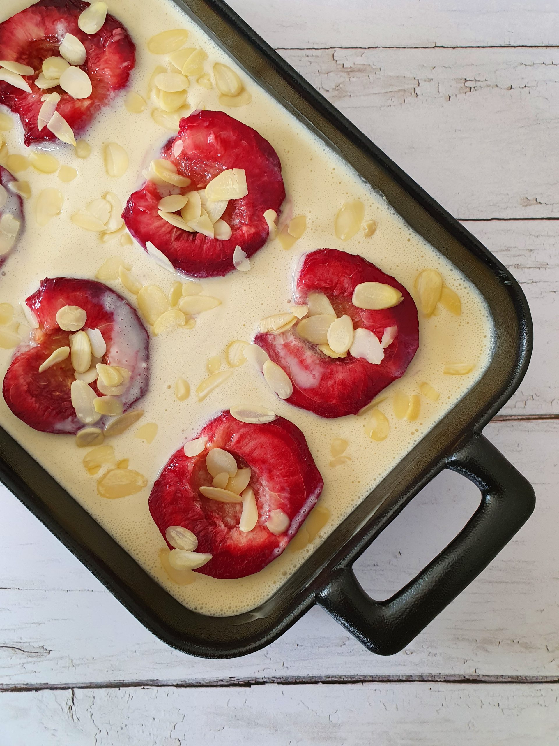 Clafoutis aux pêches de vigne