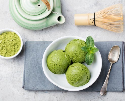 Glace au thé matcha