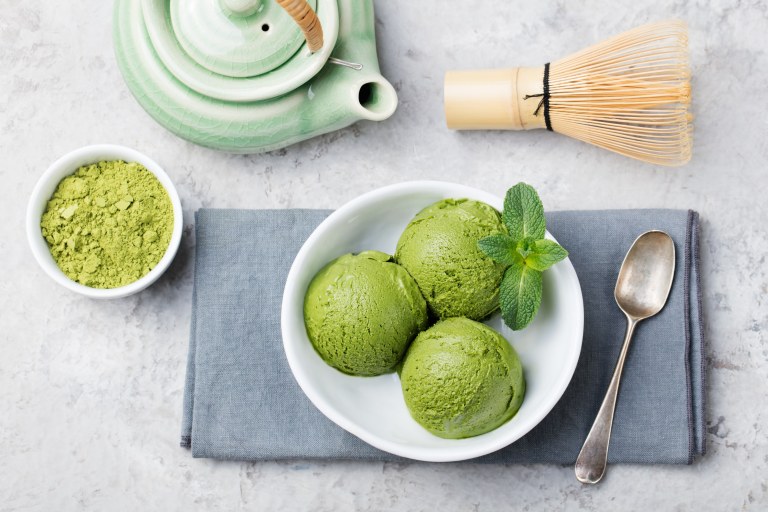 Glace au thé matcha