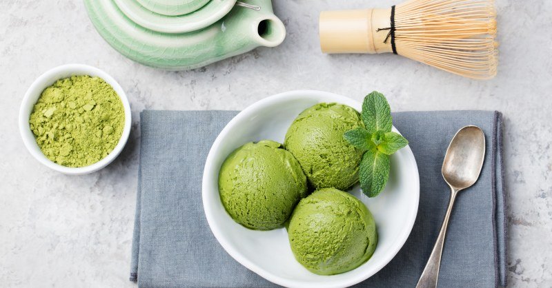 Glace au thé matcha