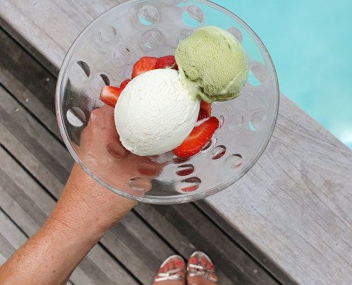 Glace au yaourt citron basilic