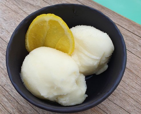 sorbet au citron jaune