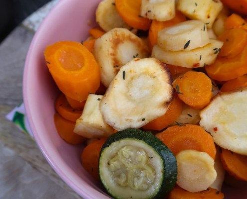 Légumes au four au sirop d'érable