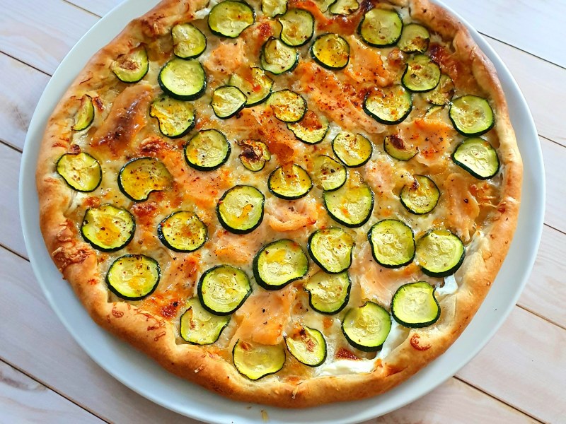 Tarte fine aux courgettes